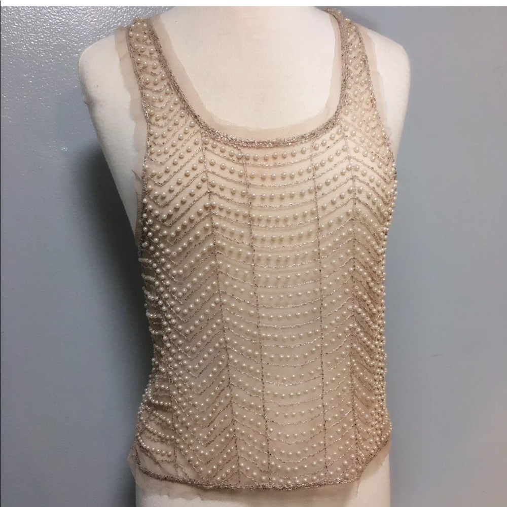 ENGLISH ROSE BEADED LACE TANK